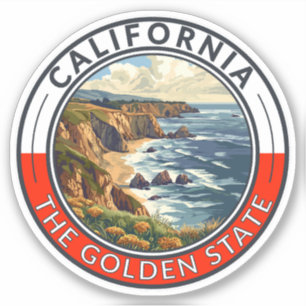 California Travel Art Badge