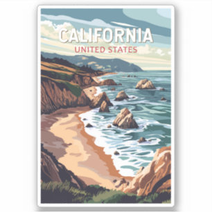 California Travel Art Vintage
