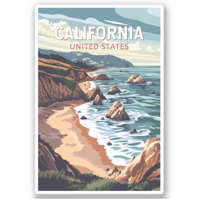 California Travel Art Vintage (Front)
