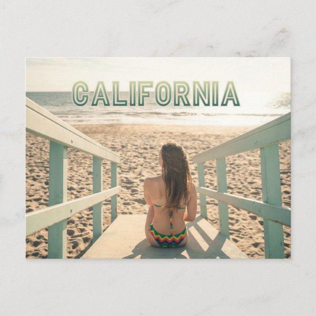 California Travel Beach  photo postcard (Front)