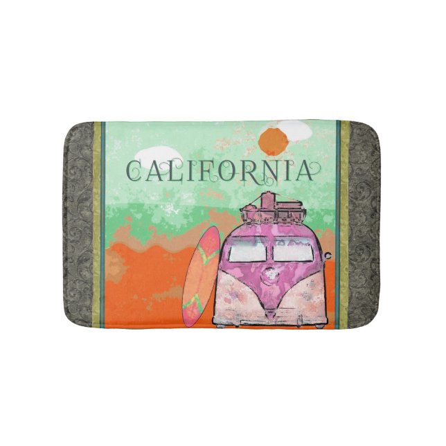 California Travel Poster Bath Mat (Front)