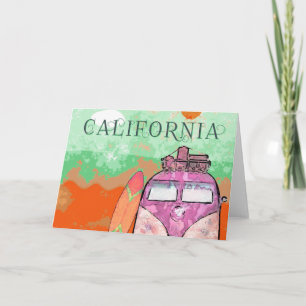 California Travel Poster Card