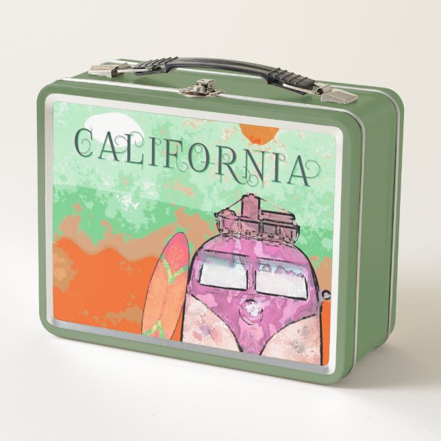 California Travel Poster Lunch Box (Front)
