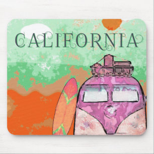 California Travel Poster Mouse Mat