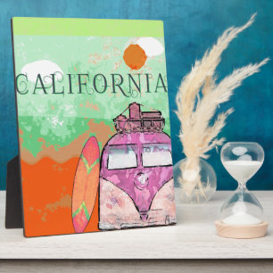 California Travel Poster Plaque