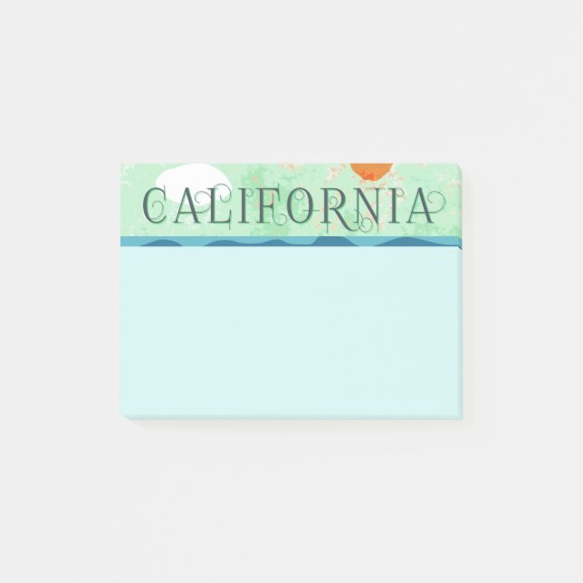 California Travel Poster Post-it Notes (Front)