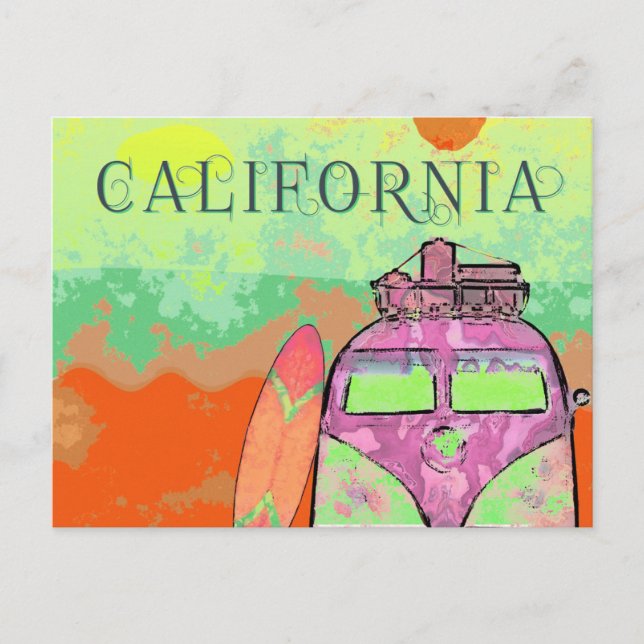 California Travel Poster Postcard (Front)
