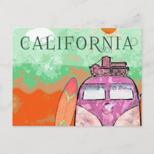 California Travel Poster Postcard