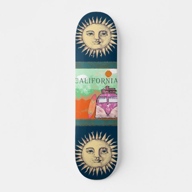 California Travel Poster Skateboard (Front)