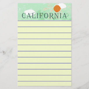 California Travel Poster Stationery