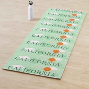 California Travel Poster Yoga Mat