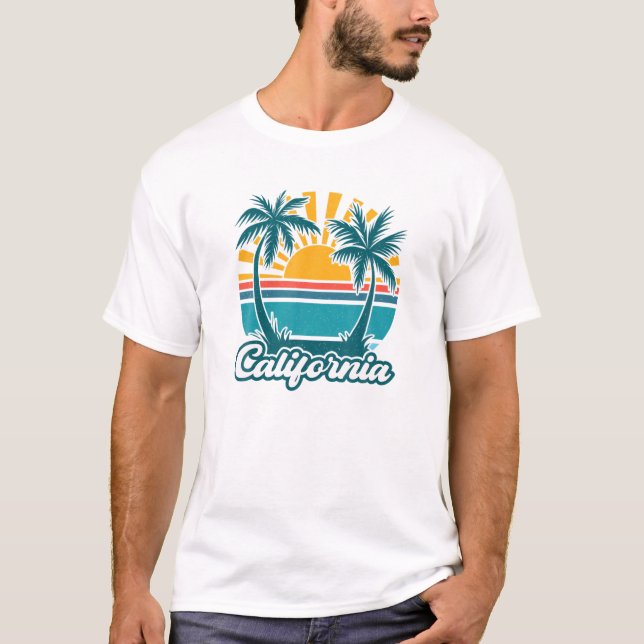 California Tropical Beach Summer Cool Vacation Vac T-Shirt (Front)