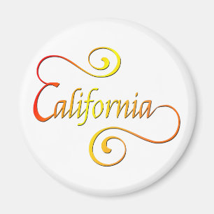 California Typography Art Magnet