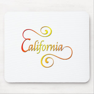 California Typography Art Mouse Mat