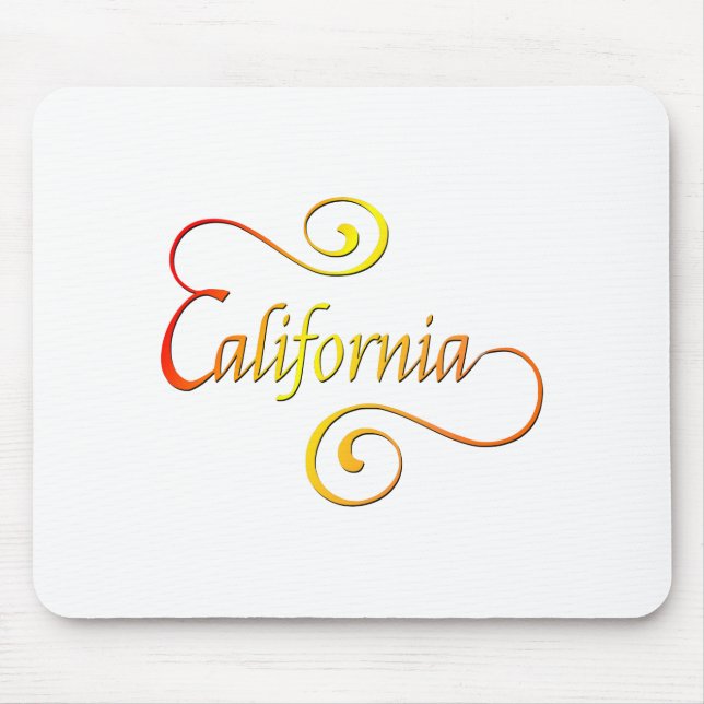 California Typography Art Mouse Mat (Front)