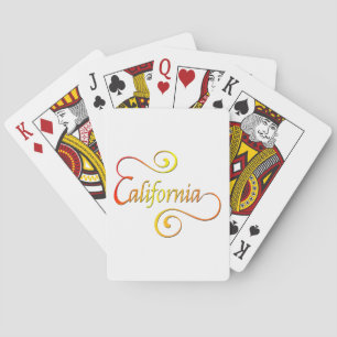 California Typography Art Playing Cards