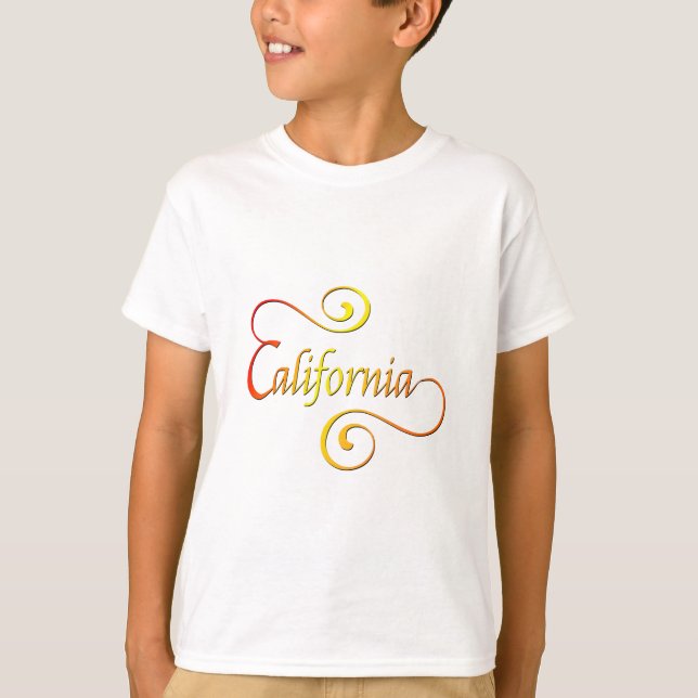 California Typography Art T-Shirt (Front)