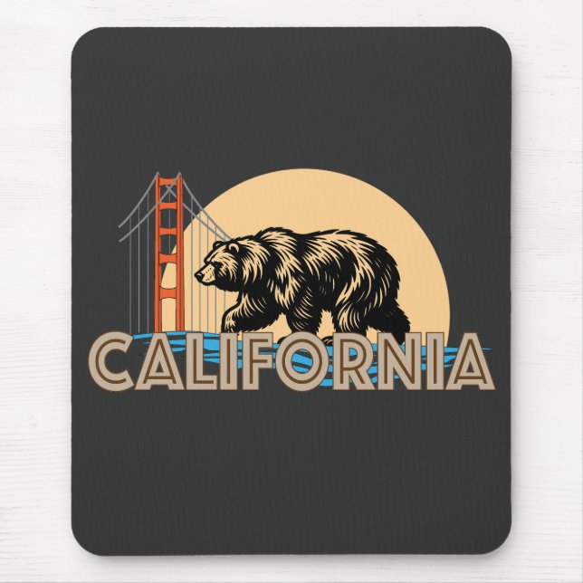 California United States of America Mouse Mat (Front)
