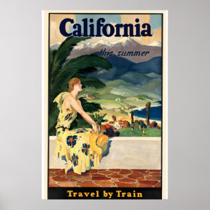 California United States Vintage Travel Poster