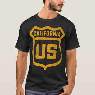 California - US highway distressed weathered look T-Shirt