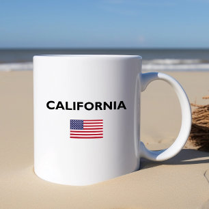 California USA American Flag Light-Colour Coffee Mug