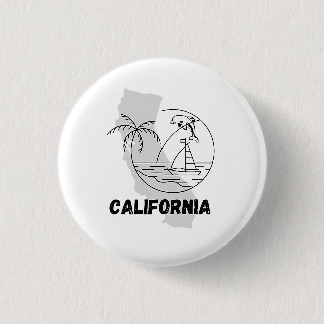 CALIFORNIA USA design 3 Cm Round Badge (Front)