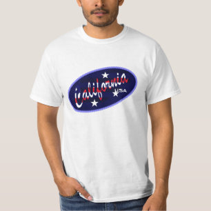 California USA flag colours t-shirt