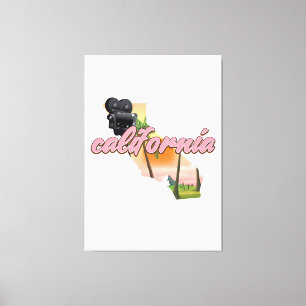 California USA map poster Canvas Print