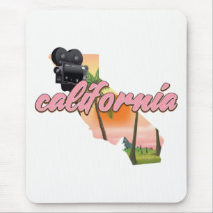 California USA map poster Mouse Mat
