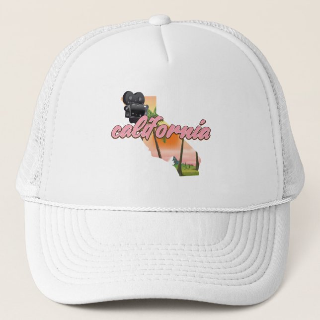 California USA map poster Trucker Hat (Front)