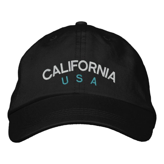 California USA Personalised Adjustable Hat (Front)