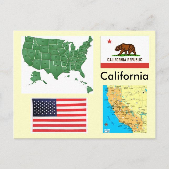 California, USA Postcard (Front)