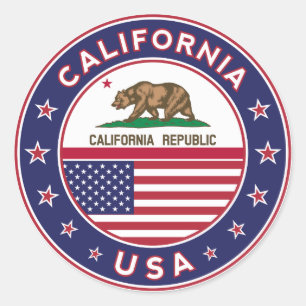 California, USA States, California sticker