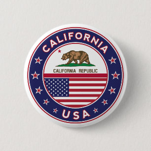 California, USA States, California t-shirt 6 Cm Round Badge
