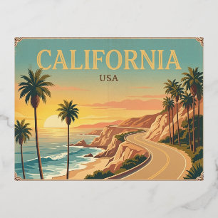 California USA Vintage Travel Postcard