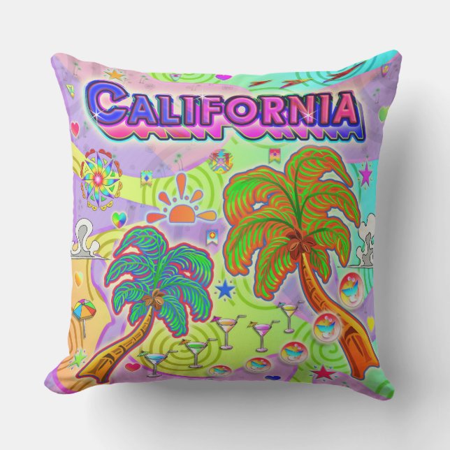 California Vacation Target Pillow (Front)