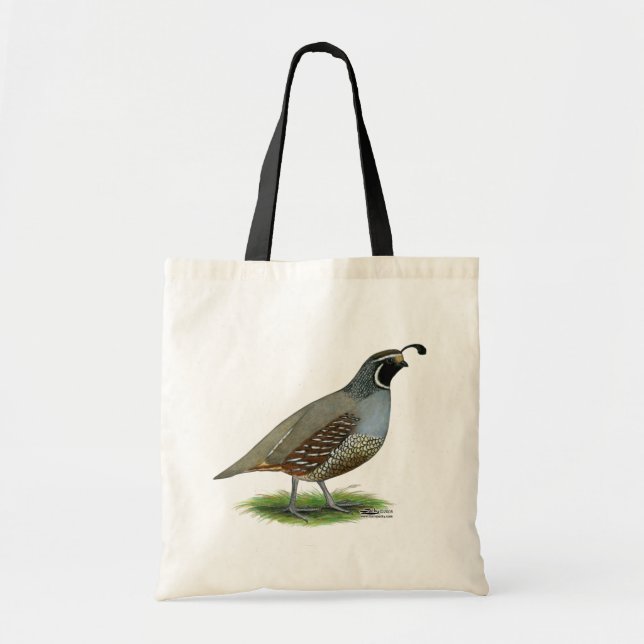 California Valley Quail Tote Bag (Front)