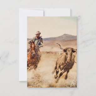 “California Vaquero” by Edward Borein Thank You Card