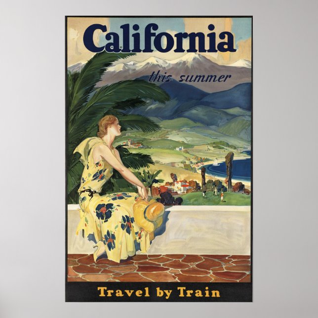 California Vintage American Travel Poster (Front)