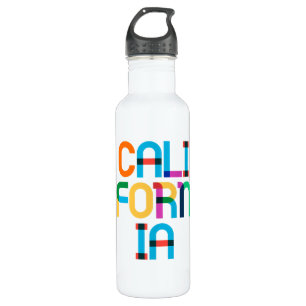 California Vintage Retro Colourful 80s Pop Art Typ 710 Ml Water Bottle