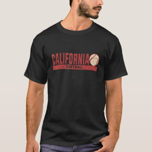 California Vintage Softball Coach Ca Retro Softbal T-Shirt
