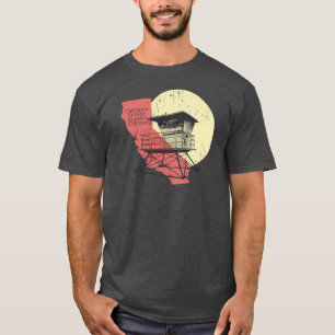 California Vintage Style Lifeguard Tower T-Shirt