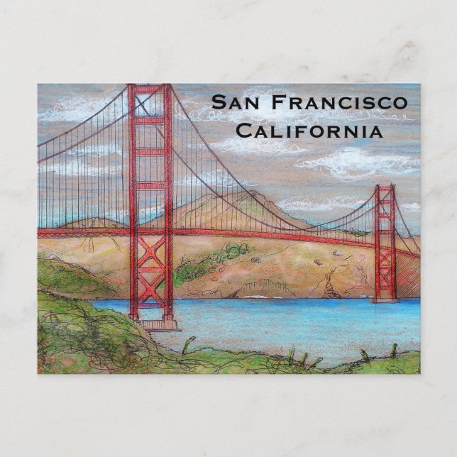 California Vintage Tourism Travel Add Postcard (Front)