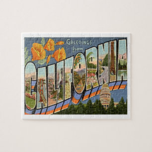 California Vintage Travel Jigsaw Puzzle