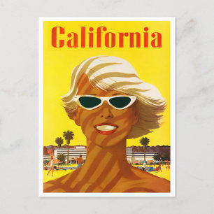 California vintage travel postcard