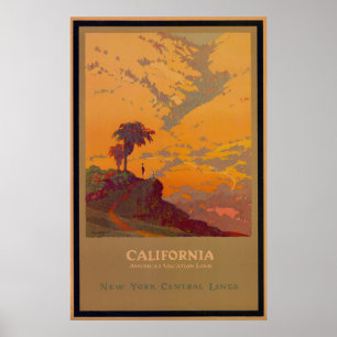 California Vintage Travel Poster