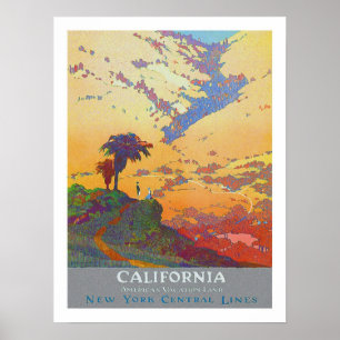 California Vintage Travel Poster