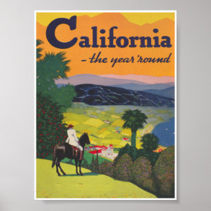California Vintage Travel Poster