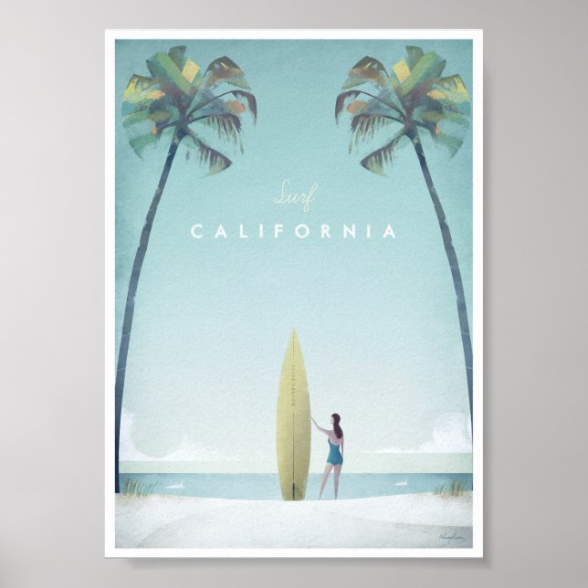 California Vintage Travel Poster (Front)