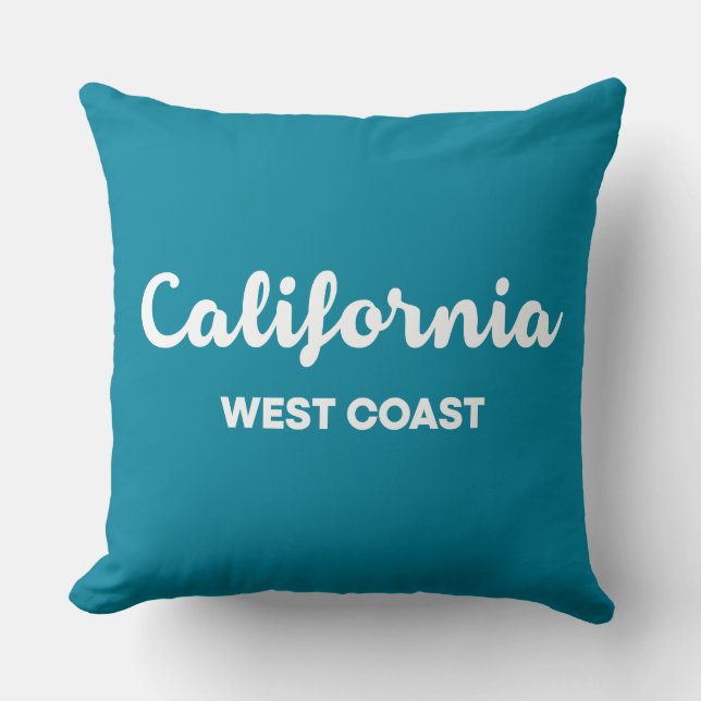 California West Coast Nice Design Text  Cushion (Front)